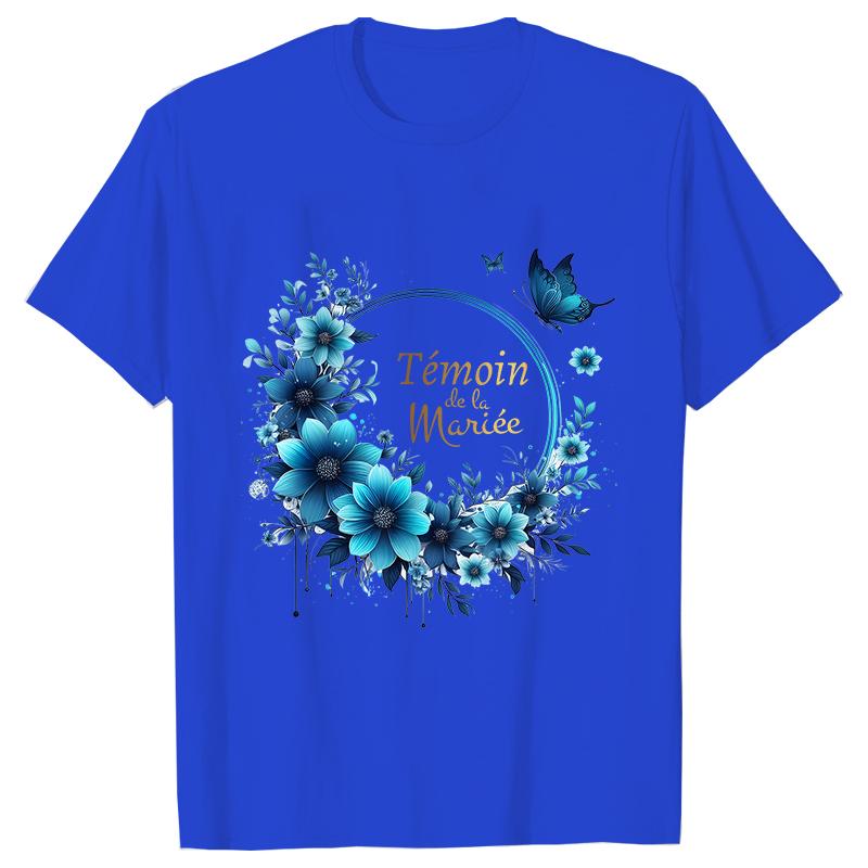 Team Bride Top Future Bride Tshirt Bridal Shower Wedding Bachelorette Party EVJF Flower Wreath Tees for Women Single Farewell