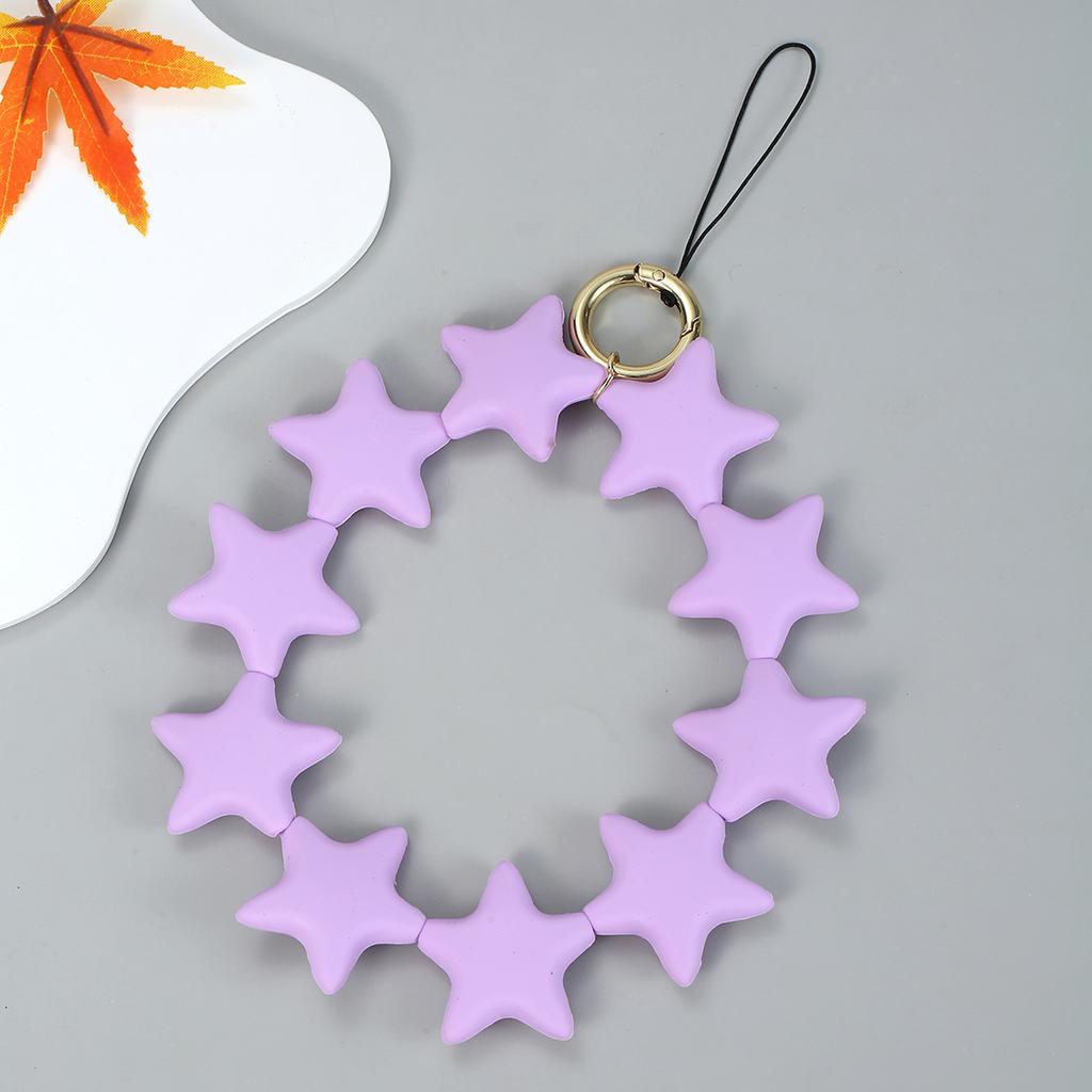 Cute Cartoon Star Pendant Keychain Silicone Colorful Stars Woman Key Chain For  Men Women Bag Charm Accessories Gifts