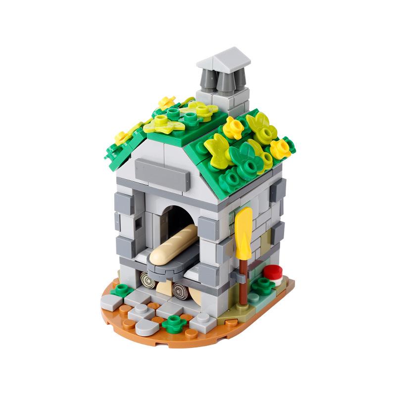 MOC Medieval Military Series Building Blocks Castle Army Roman Soldiers Campsite Tent Pirate Raft Suspension Bridge Bricks Toys