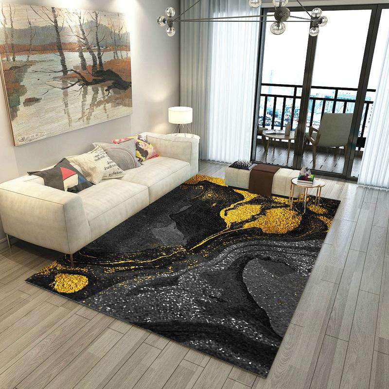 Living Room Carpet Marble Style Coffee Table Floor Mat Nordic Style Home Bedroom Bedside Carpet