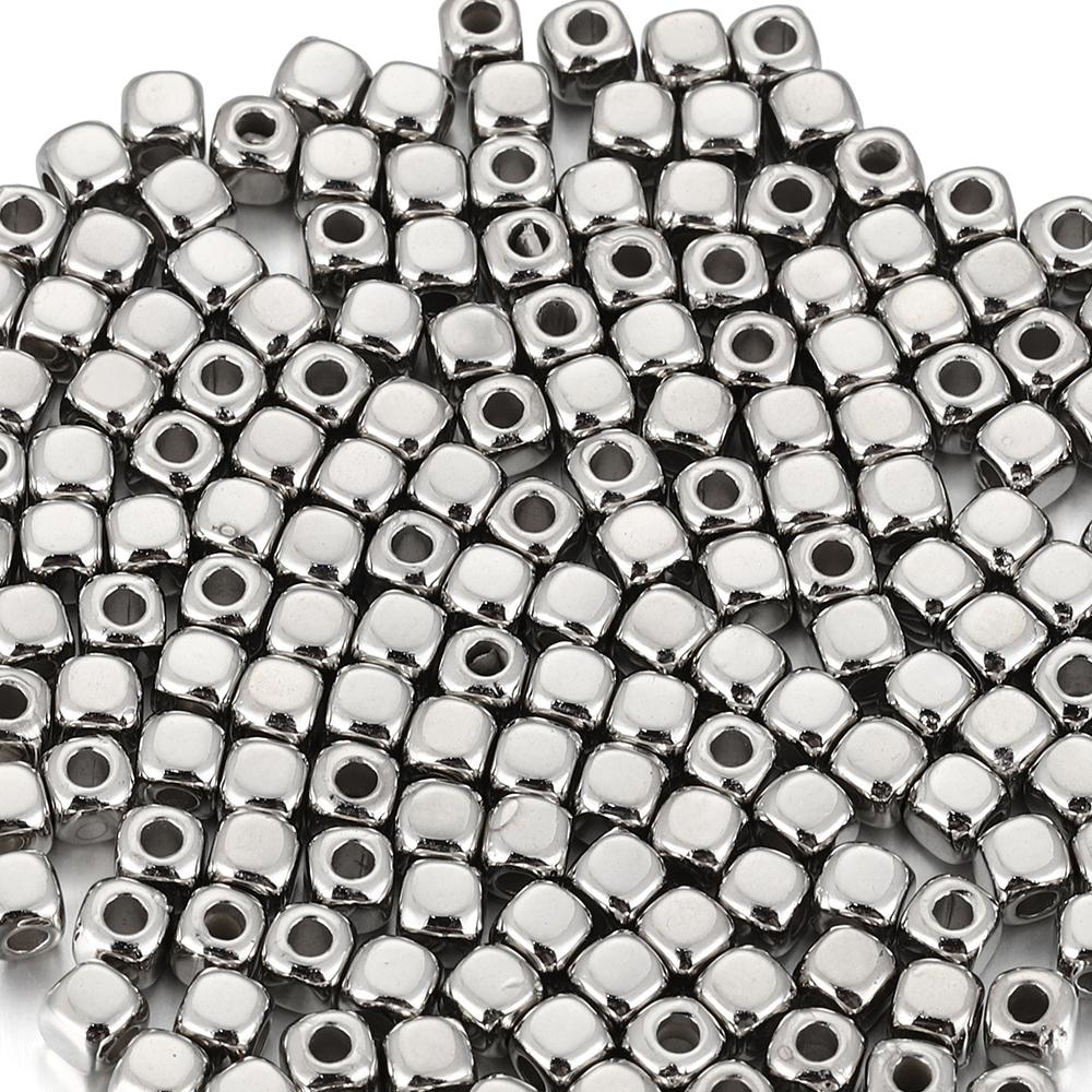 400pcs 3-4mm CCB Square Spacer Beads Rose Gold Color Mini Seed bead for Bracelet Necklace Jewelry Making DIY Needle Accessories