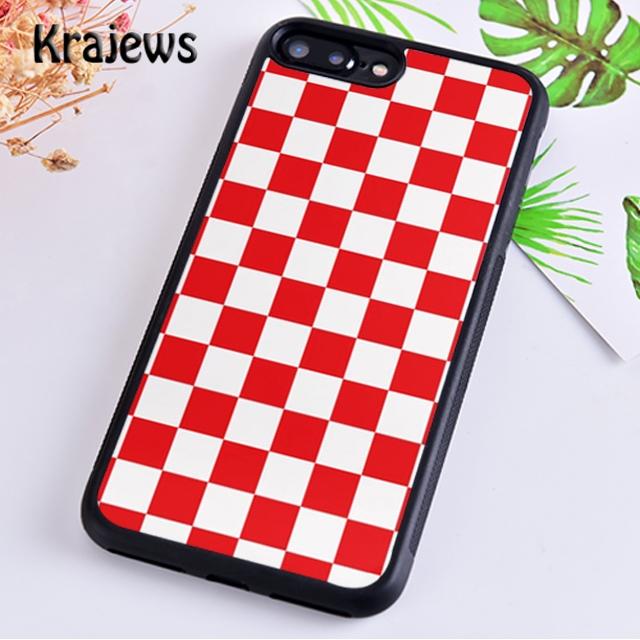 Krajews Checkerboard Checkered For iPhone 17 Air 16 Phone Case Cover 15 14 plus 12 13 pro max coque Fundas