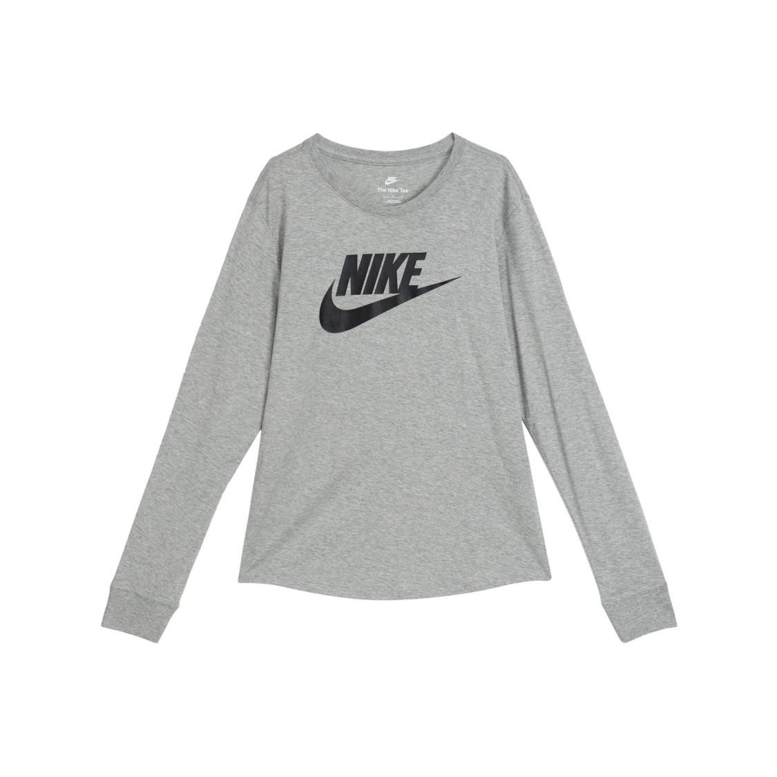 Nike Crew Neck Logo Letter Print Sweatshirt for Women in Gray S