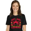 Just AunisexWho Loves Ladybugs T Shirt Zoology Insects Lovers