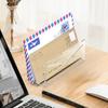 Acrylic Mail Holder Clear File Letter Organizer Smooth Edge Burr-Free Lightweight Countertop Vertical Envelope Mail Holder