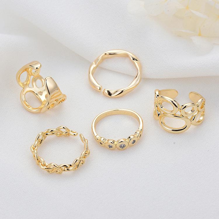 

Pearl & Zircon Open Ring - Japanese & Korean Trendy Style
