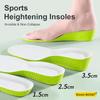 1.5-3.5cm Invisible Height Increase Insoles Green Memory Foam Shoes Sole Pad Breathable Comfortable for Men Women Feet Care