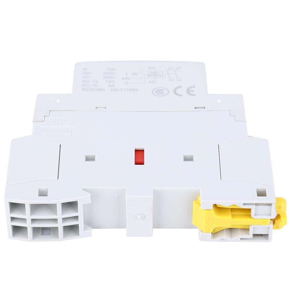 2P16A Household AC Contactor with Manual Control Function for Building Electrical 230V(1NO 1NC)