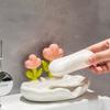 Kunststoff Tragbare Schnittblumenform Seifenschalen Seifendose Haushalt Badezimmer Ablauf Seifenablage Badezimmer Seifendose Gadgets Seifenhalter