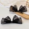 Stylish Hair Clip Black Mesh Bows Barrettes for Styling All Hair Types Lightweight Comfort Fashion Accessory