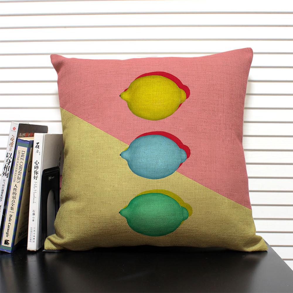 Tropical Plant Fruits Cushion Cover Cactus Pineapple Pattern Home Sofa Modern Art Decorative Pillow Case 45x45 Linen Pillowcase