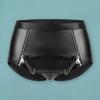 Men Sexy Double Zipper Underwear Elastic Mid-rise Hot Shorts Bulge Pouch Shorts Panties Smooth Matte Slim Fit Clubwear Underwear