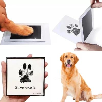Animal de companie, câine și pisică, set de cerneală pentru amprenta labei, amprente de mâini pentru bebeluși, sigure, non-toxice, fără spălare, ușor de curățat, amprente de mâini, amprente de picioare, suveniruri pentru animale de companie