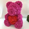 Qixi Festival Valentine's Day Wedding Rose Bear Simulation Floral Fragrance Creative Eternal Flower Hug Bear Gift