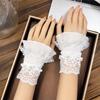 1Pair Elastic Detachable Sleeves Cuffs Sun Protection Dresses Sweater Decor Lace Cuffs Costume Accessory Sweet
