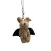 Wings Star Rabbit Phone Charm Devil Rabbit Mobile Phone Chain Plush Rabbit Keychains  Women Girl