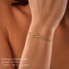 St. Delan Stainless Steel Cross Knotted Snake Bone Bracelet