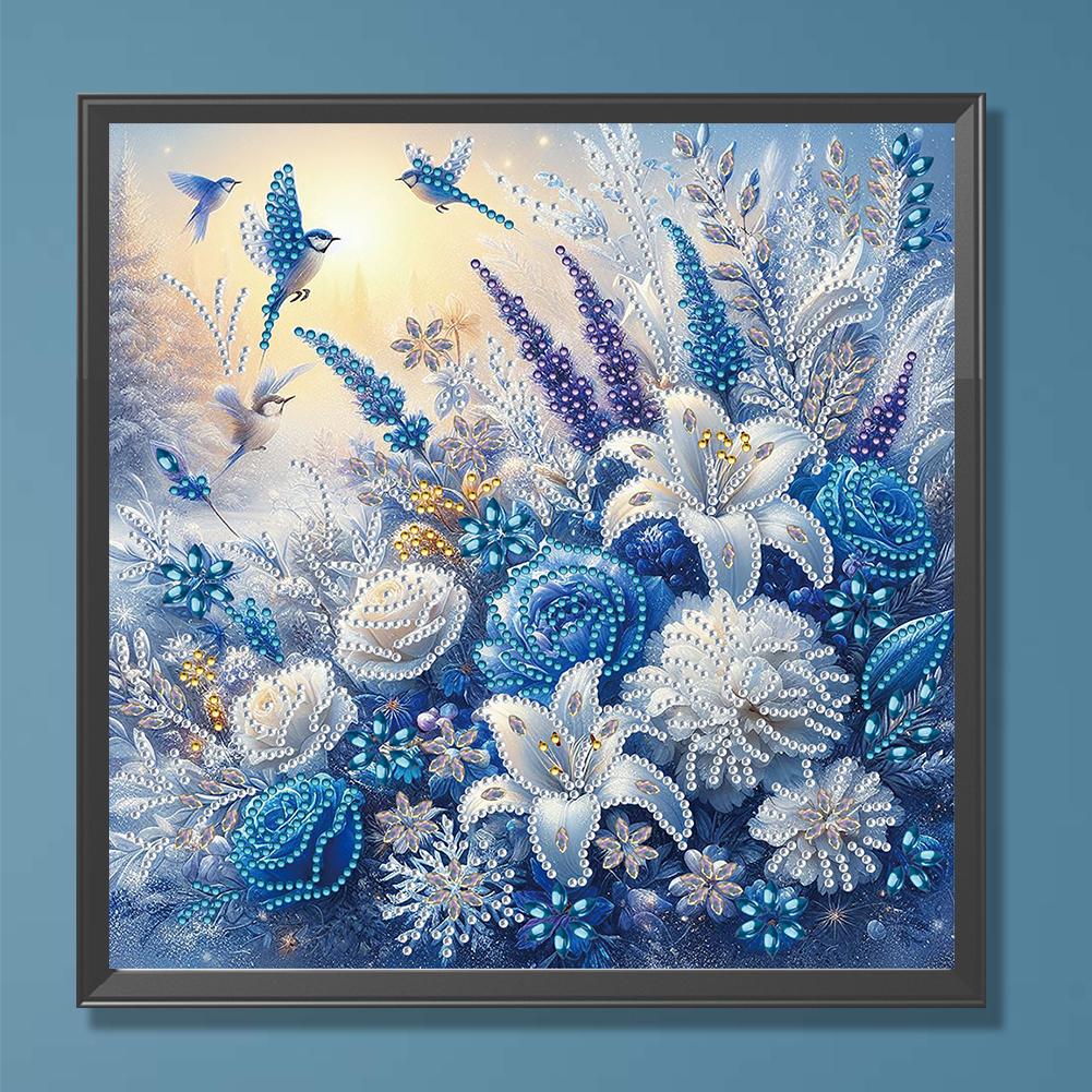 5D DIY Partial Special Shaped Drill Diamond Painting Flower Decoration30x30cm
