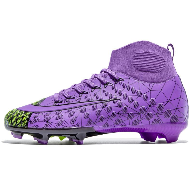 High-top football shoes men's and women's long nails, broken nails, non-slip outdoor sports training football shoes
