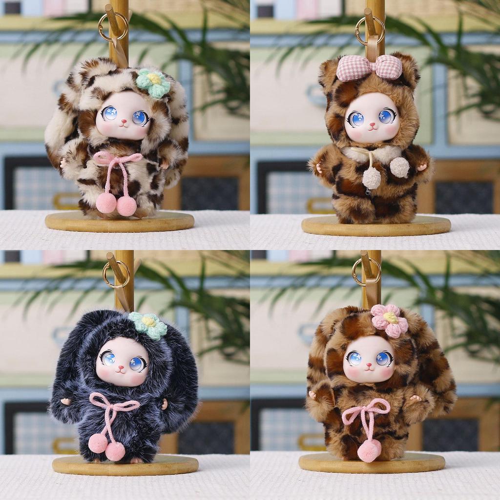 Cute Bunny Plush Keychain With Colorful Design For Kids And Teens