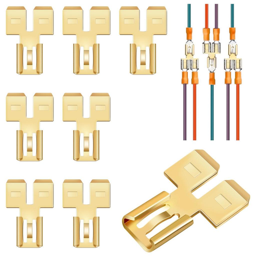 30pcs Dual Blade Connectors Engineer Wiring Solution Simple Installs for Enhanced Conductivity & Corrosion Resistance
