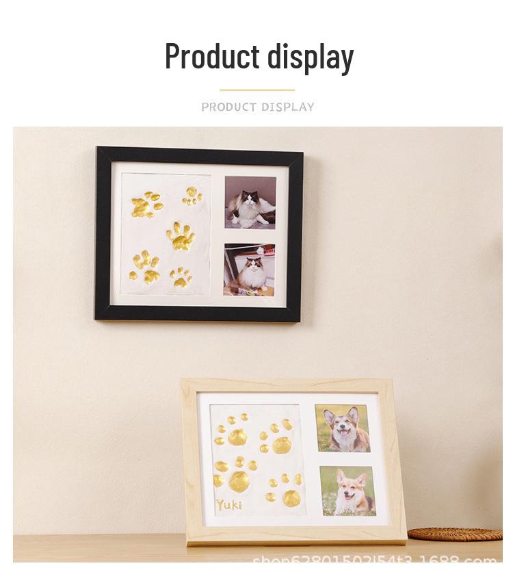 DIY Pet Paw Print & Baby Footprint Photo Frame Gift Set