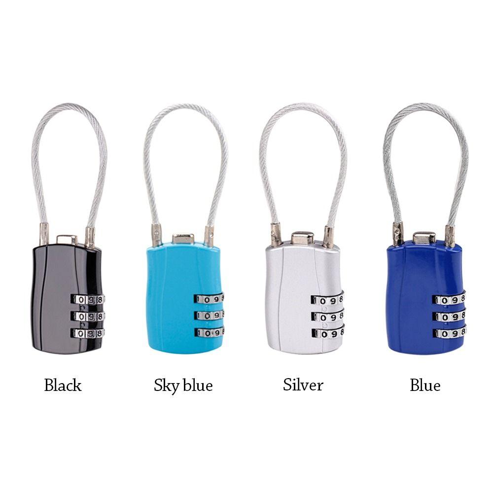 3-stellige Schlösser Ziffern Vorhängeschloss Zinklegierung Smartes Kombinationsschloss Multifunktionales Code-Sicherheitsschloss