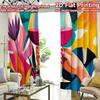 2D Flat Printing  2pcs Cheers to Creativity Chic Chic Curtains Polyester Curtains Gifts Suitable for Living Room   Home