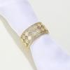 Modischer Klassischer Eingelegter Zirkon Breites Geometrisches Ringgesicht, Trendiger Urlaubs-Accessoire Schmuck für Damen
