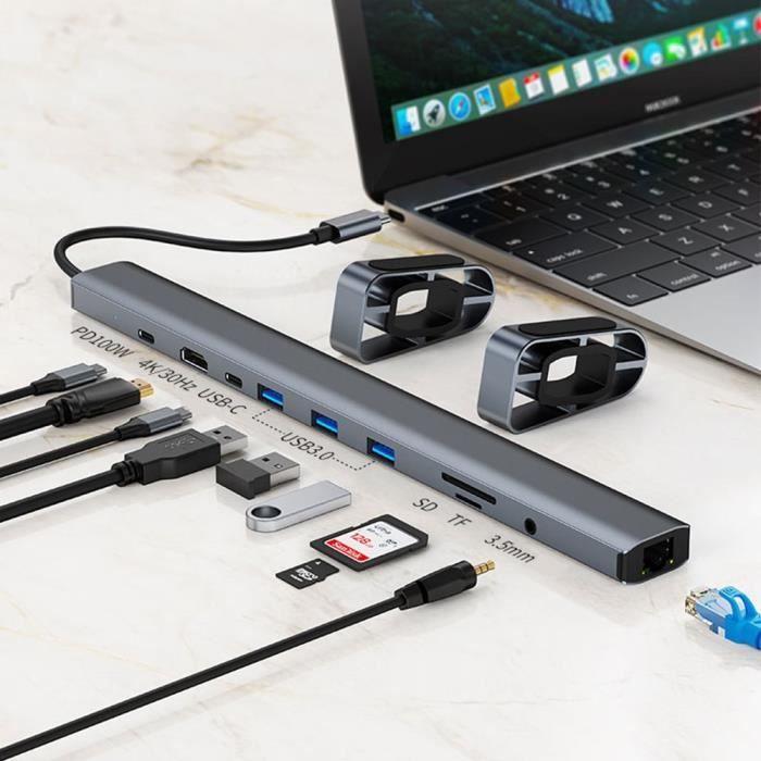 USB-C auf HDMI 4K Adapter - BOOLING - 10 in 1 - Aluminium - 100W - Ethernet