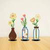 1/3Pcs Color Printed Flower Vase Ornaments 2D Flat Flower Vase Wall Silhouette  Indoor Living Room