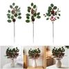 Artificial Floral Decor Christmas Pine Cone Fake Flowers DIY Home Xmas Gift Box Decor Red Christmas Berry Christmas Decorations