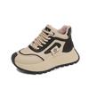 Casual sports shoes heighten small high-top shoes spring 2025 new versatile super fire platform dad shoes women