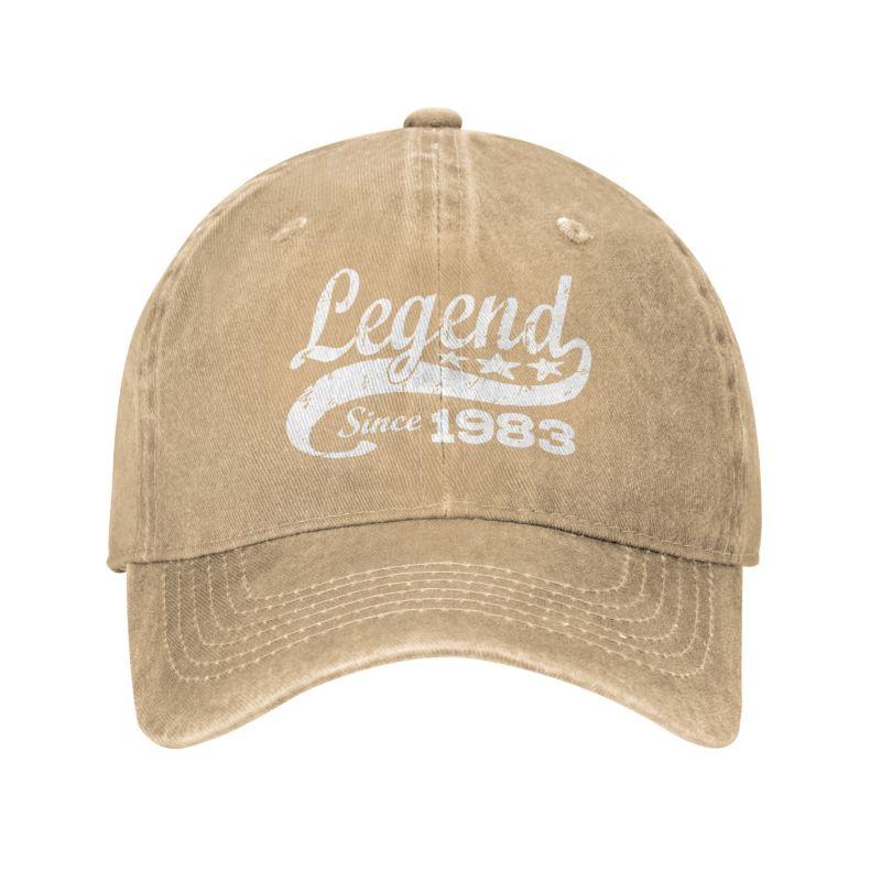 Benutzerdefinierte Baumwolle Legend seit 1983 Baseball Cap Outdoor Unisex Damen verstellbar 40. 40 Jahre alt Geburtstagsgeschenk Papa Hut Sommer