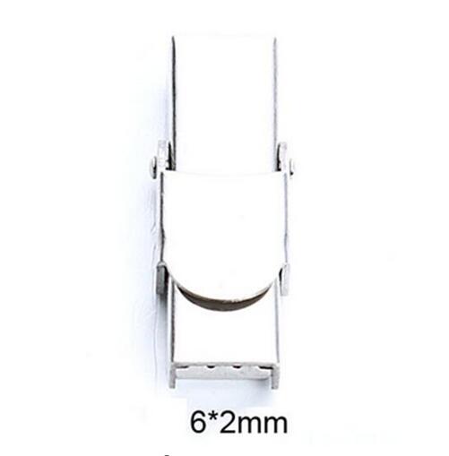 

LOULEUR 5pcs/lot 6Sizes Stainless Steel Flat Leather Cord Clasps for Bracelet Metal End Clasps Necklace Connector Jewelry Making