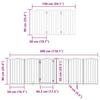 9 Piece Foldable Dog Gate with Door 450 cm Poplar Wood