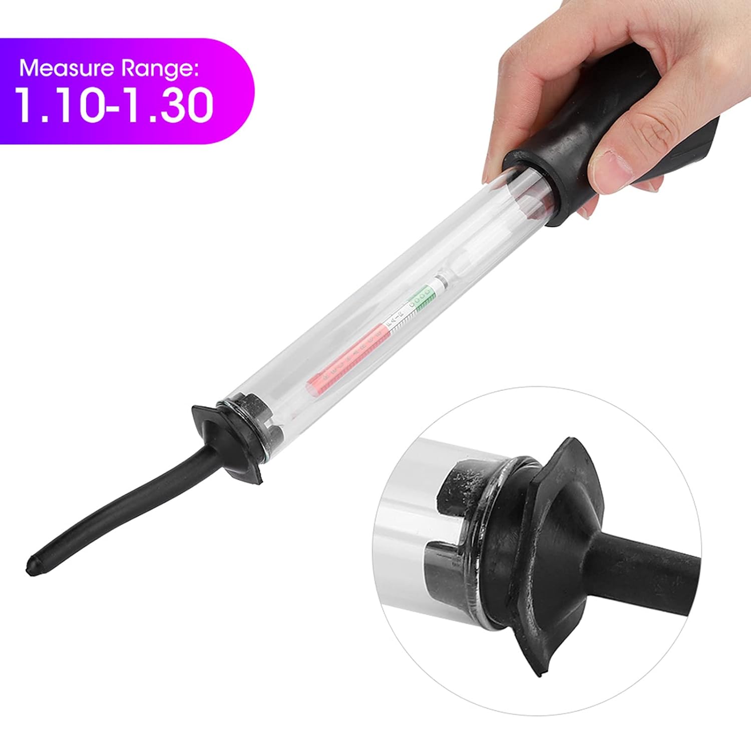 

for Battery Hydrometer Battery Hydrometer Teste 8in Battery Hydrometer Fast Dectection Electro-Hydraulic Density Meter Car Repairing Tools