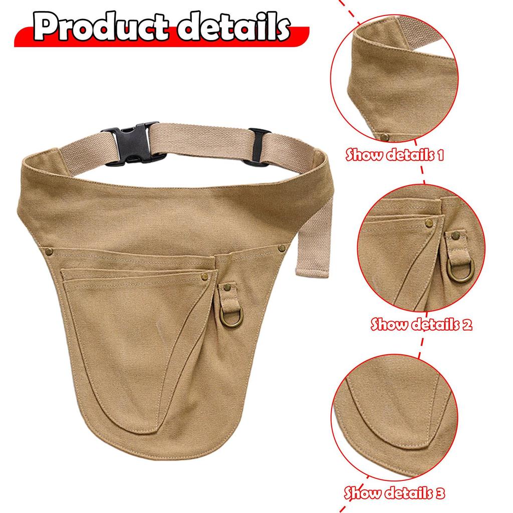 Tool Belt Adjustable Multipurpose Work Apron Waist Pouch Tool Organizer for Handyman Woodworker Construction Plumber Electrician