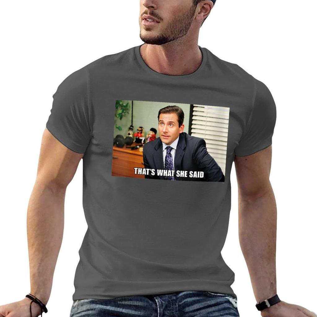 Das Büro Michael Meme Thats what she said T-Shirt Schnelltrocknendes Reise-T-Shirt