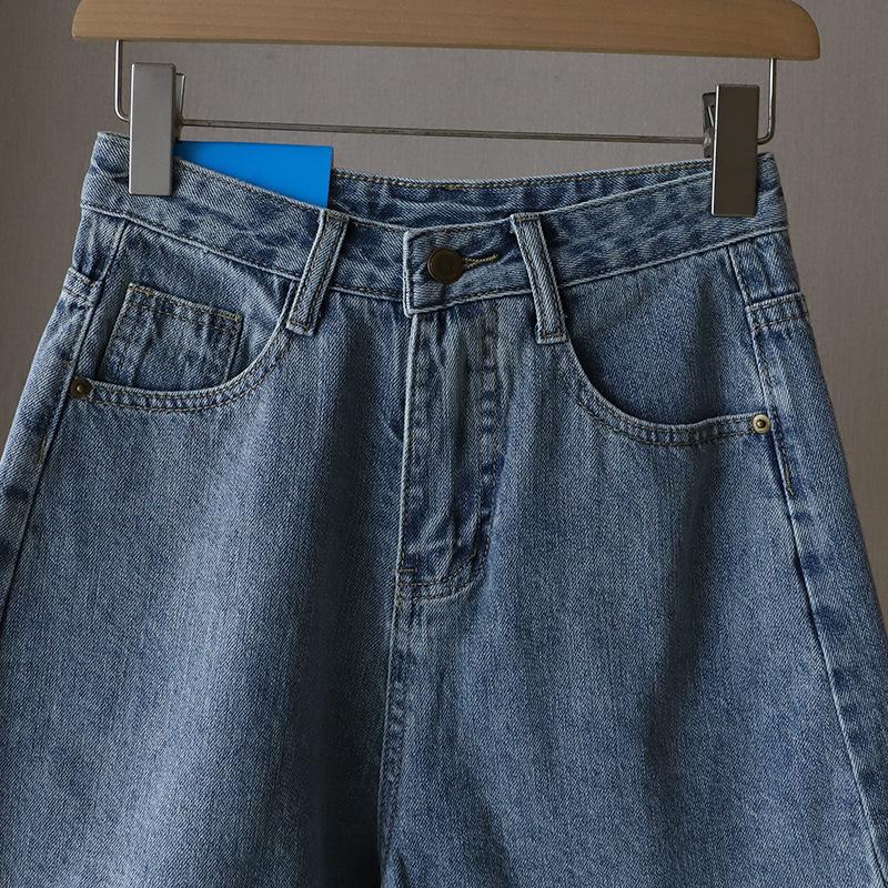 Bestseller 2025 Sommer Koreanischer Stil High Waist A-Linie Denimshorts für Damen