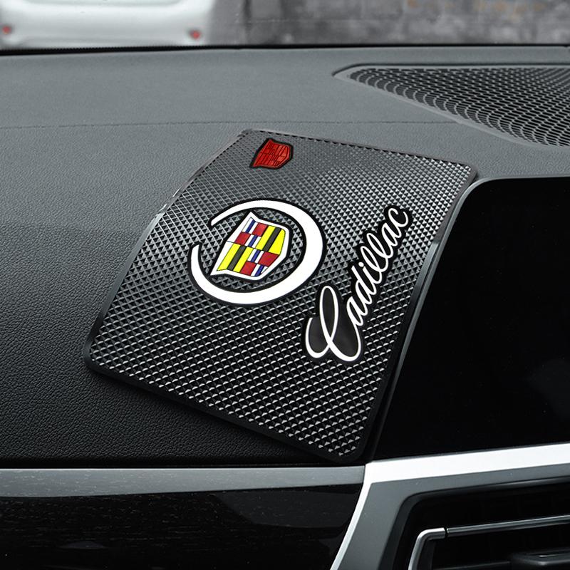 Anti Slip Mat PVC Dashboard Phone Holder Non-Slip Sticky Pad For Cadillac Escalade Tiburon Deville Seville XT5 XTS CTS BLS SLS DTS SRX Metal
