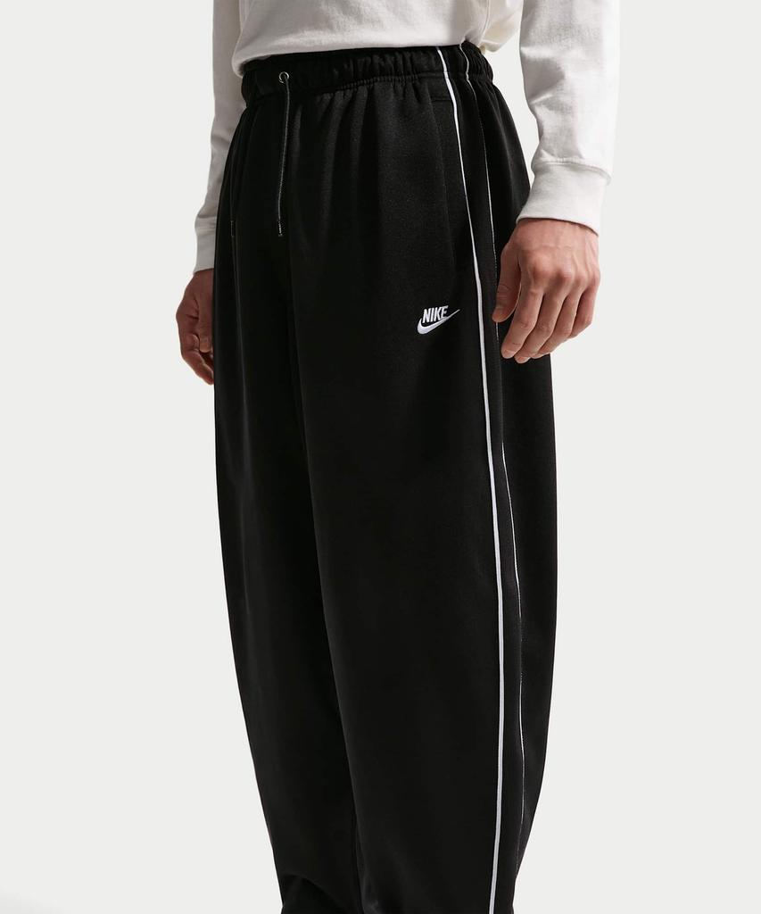 NIKE Sportswear Club Oversized Knit Track Pants M - Black:White:Black:White / Hv1416-010