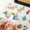 50 Colored Leaves PET Stickers Simulated Plant Leaves DIY Handbook Material Decorative Stickers Children's Stickers New Products