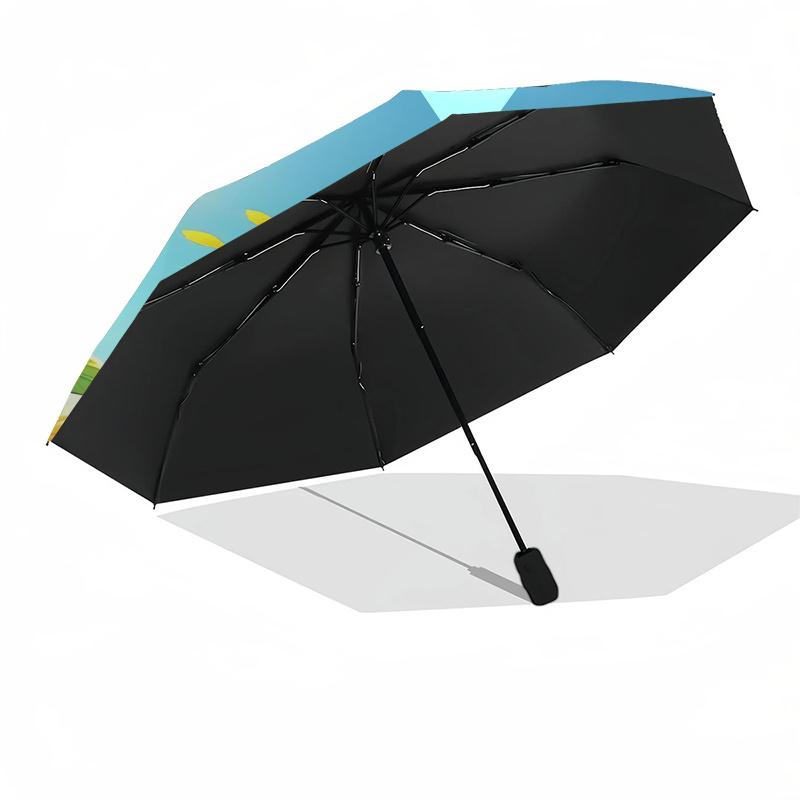 Capybara Themed Travel Umbrella-8 Ribs Automatic Opening and Closing, Portable Folding Design, Compact and Stylish Umbrella Suitable for Out