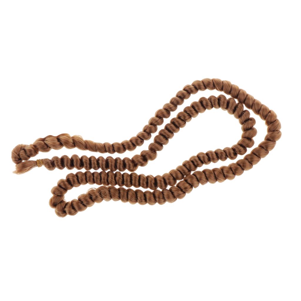 1m Fashion Girl Doll Curly Wig Hairpiece for BJD DIY Accs Red Coffee