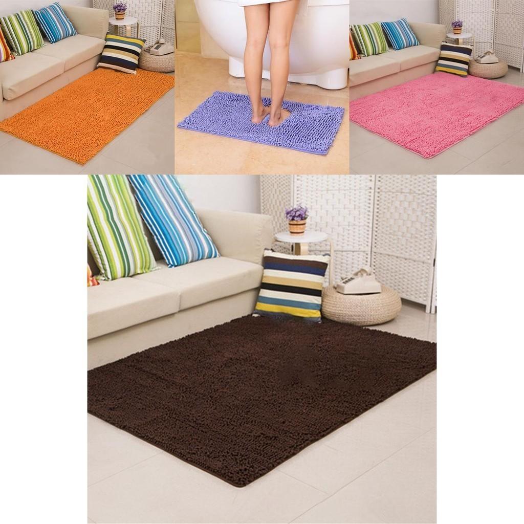 Luxuriously Soft Long Microfiber Shaggy Non Slip Absorbent Bath Mat For Elegant Bathrooms