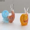 Creative Colored Snail Glass Handicrafts Desk Decoration Ornaments Minimalist Colorful Mini Snail Sculpture Room Aesthetic Decor
