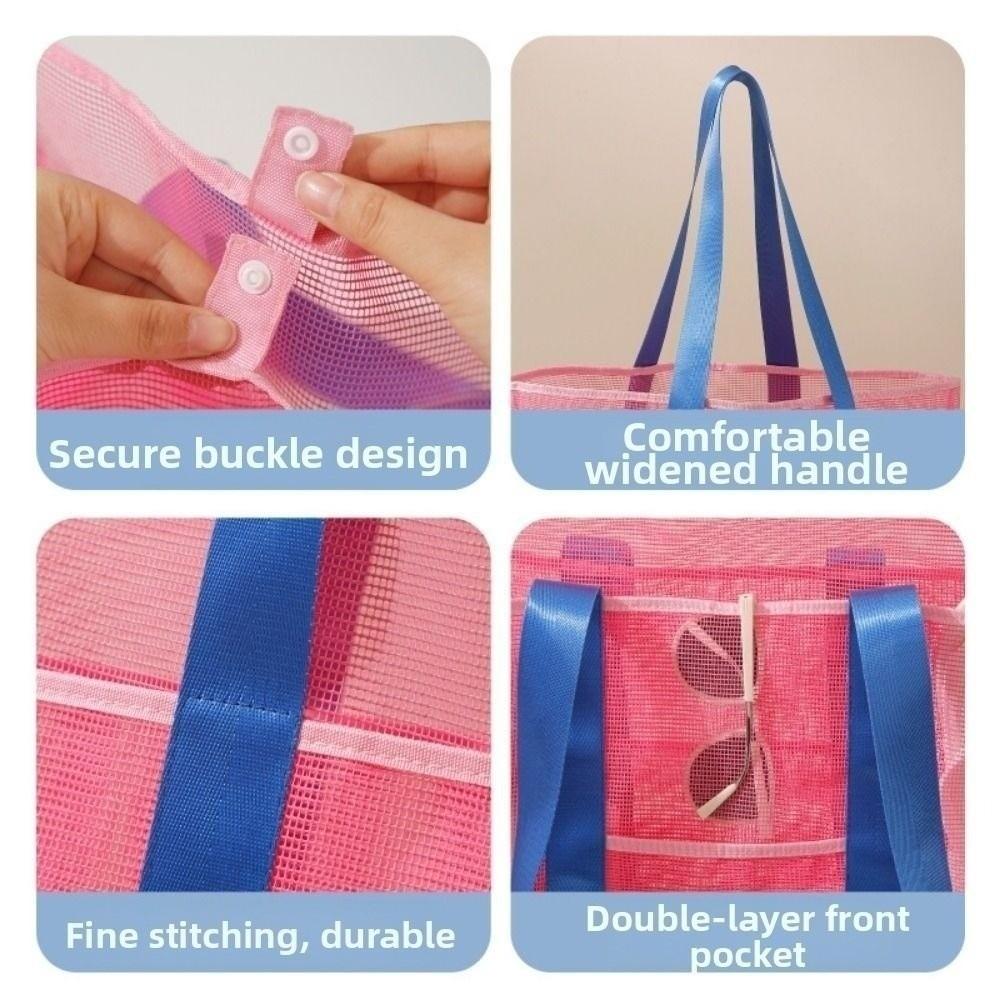 High Quality Large Capacity Mesh Bag Multistyles Protable Swimming Beach Bag Reusable Storage Bags