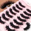 7pairs 8D Thick Fluffy Rolls Eyelashes Fake Eyelashes Long-lasting and Thick Naturally Extending Dramatic and Messy Artificia
