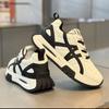 Men's Fashion Chunky Sole Sneakers Cross-Strap Casual Outdoor Comfortable Shoes